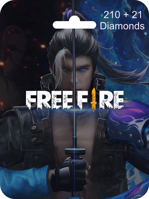 Tarjeta 210 + 21 Free Fire Diamonds Pin (Global)