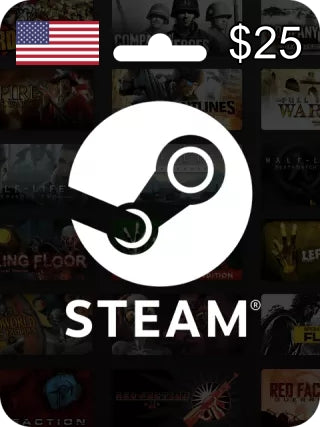 Tarjeta Steam Gift Card 25 (US)