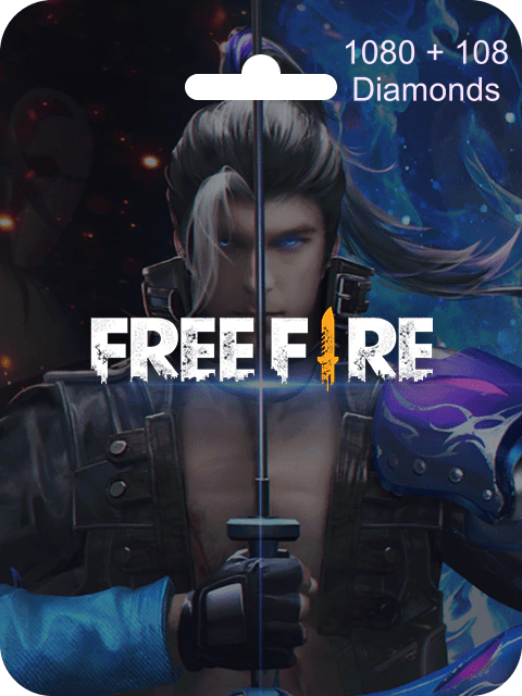 Tarjeta 1080 + 108 Free Fire Diamonds Pin (Global)